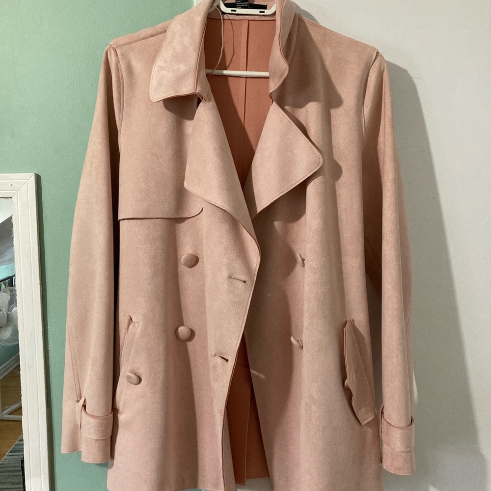 Pink pea coat.Worn a few times,in great condition